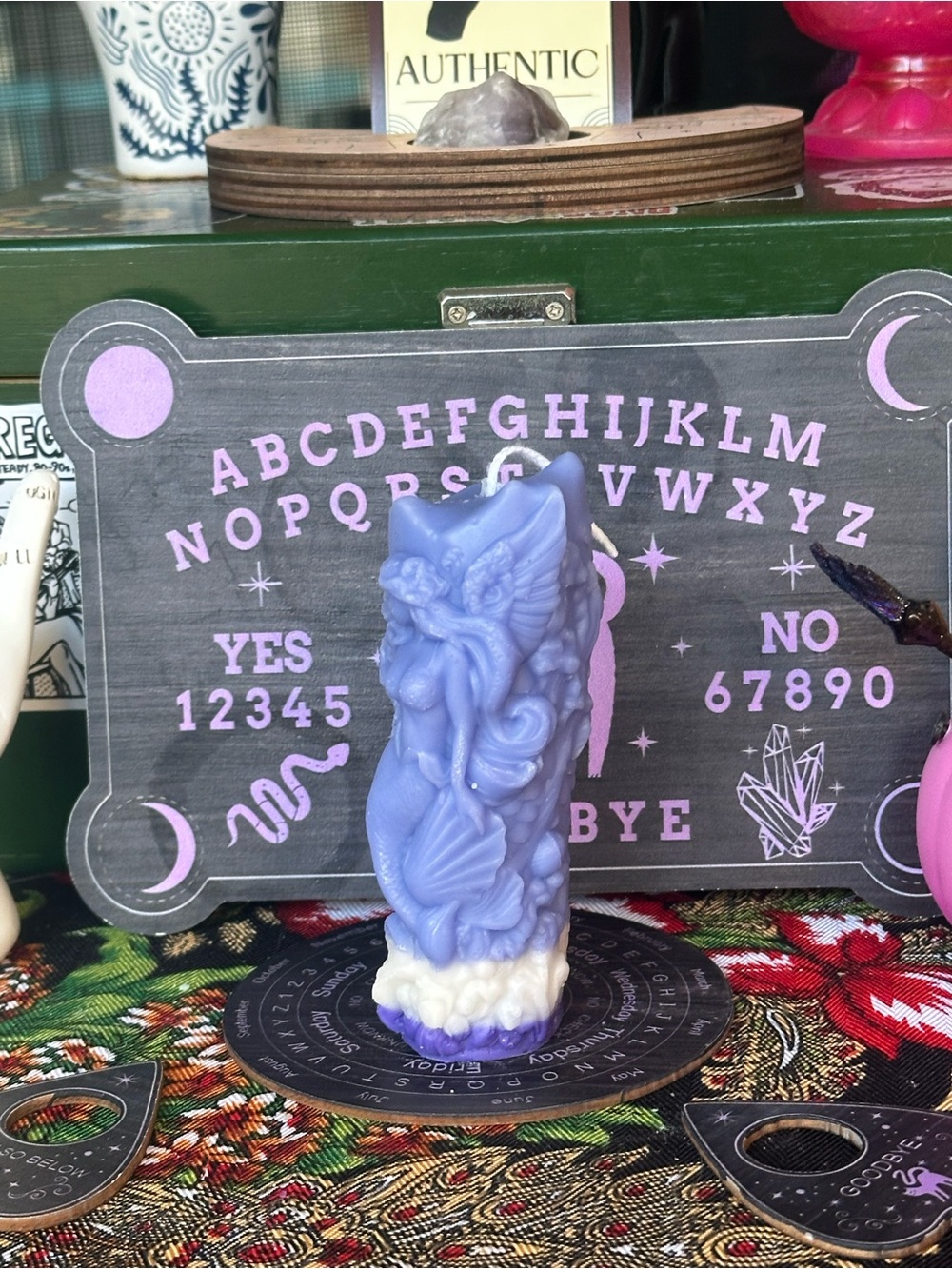 Moonlit Tide Mermaid Pillar Candle - Picture 8 of 9